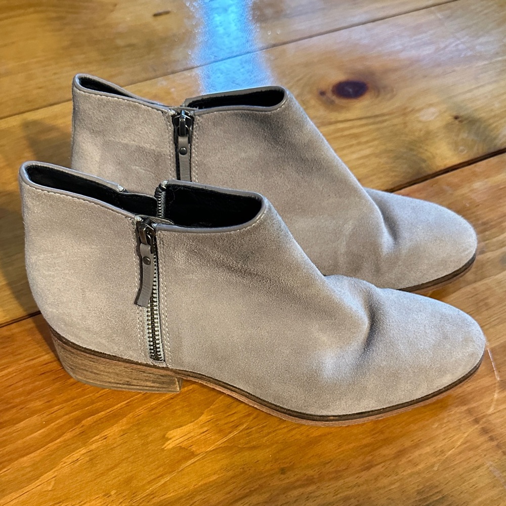 Cole Haan Elegant Gray Suede Ankle Boots